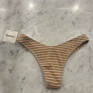 Honey Striped Bikini Bottom
